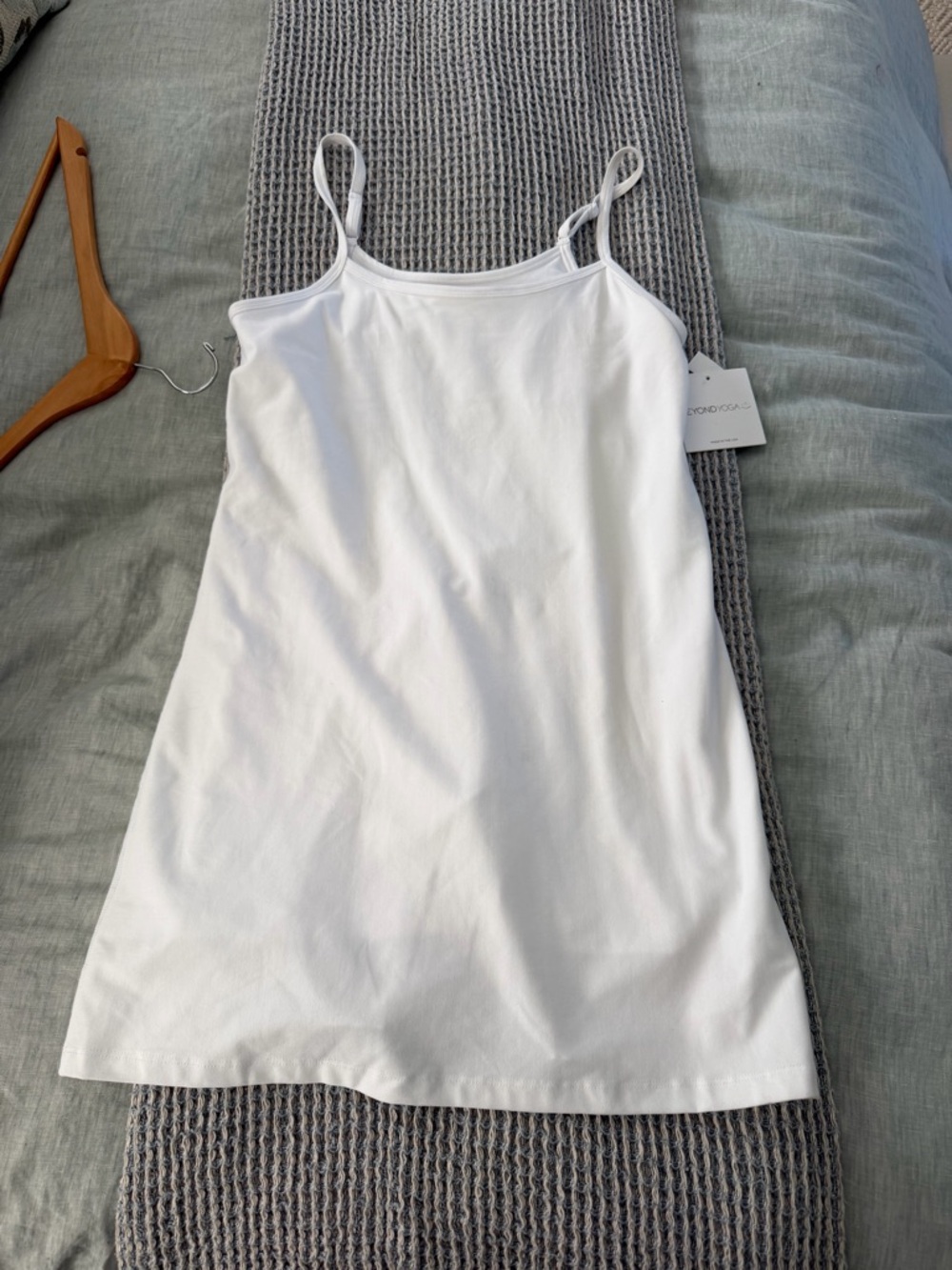 Beyond Yoga White Tank Slip Dress